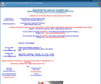 Mja.gov.in(Maharashtra Judicial Academy and Indian Mediation Centre and Training Institute) Screenshot
