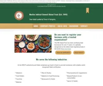 MJchalaaltrust.co.za(Muslim Judicial Council Halaal Trust) Screenshot