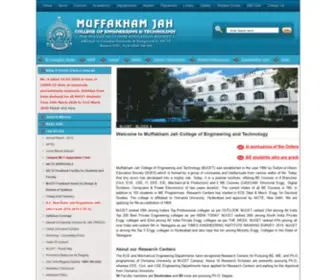 Mjcollege.ac.in(Muffakham Jah College of Engineering and Technology) Screenshot