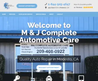Mjcompleteautocare.com(M & J Complete Automotive Care in Modesto) Screenshot
