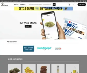Mjnexpress.ca(Shop now and get access to mail order medical marijuana products. MJN Express) Screenshot
