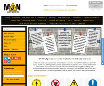 MJnsafetysigns.com(Health and safety signs and notices from MJN Safety Signs Ltd) Screenshot
