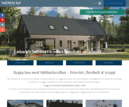 Mjobacks.se(Mjöbäcksvillan) Screenshot