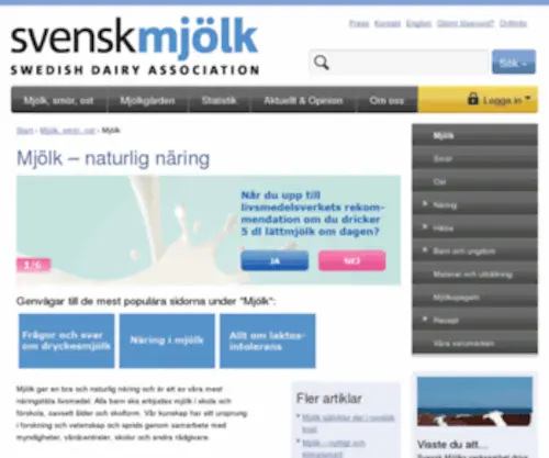 Mjolkframjandet.se(Mjölk) Screenshot