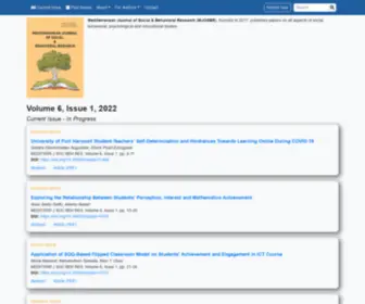 Mjosbr.com(Mediterranean Journal of Social & Behavioral Research) Screenshot