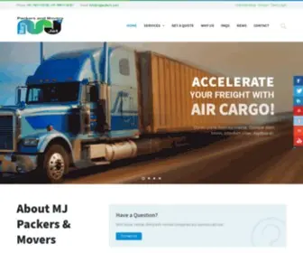 Mjpackers.com(Marg Jet Packers and Movers) Screenshot