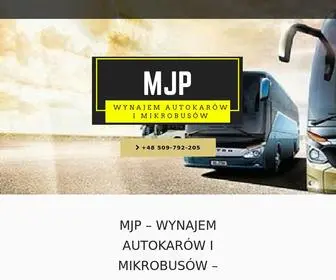 Mjpautokary.pl(WYNAJEM AUTOKARÓW I MIKROBUSÓW) Screenshot