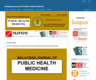 MJPHM.org(Malaysian Journal of Public Health Medicine) Screenshot