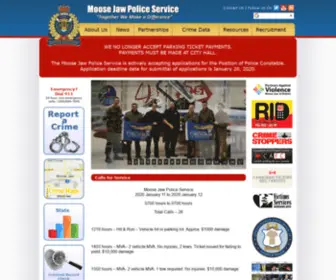 Mjpolice.ca(The Moose Jaw Police Service) Screenshot