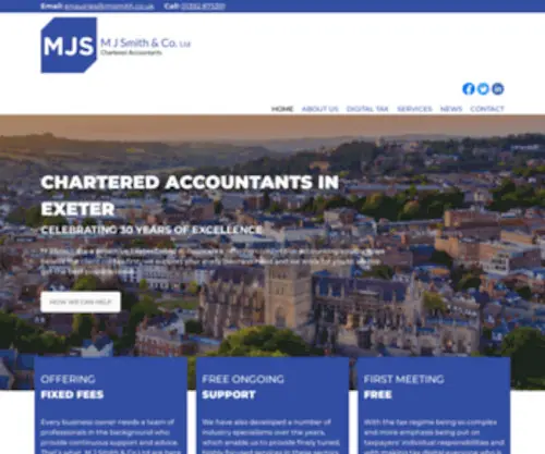 MJsmith.co.uk(Exeter Accountants) Screenshot