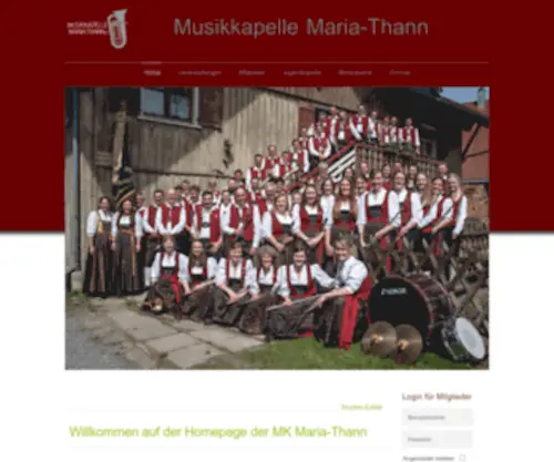 MK-Maria-Thann.de(Musikkapelle Maria) Screenshot