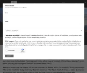 Mkango.ca(Mkango Resources Ltd) Screenshot
