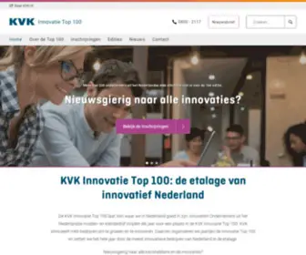 Mkbinnovatietop100.nl(KVK Innovatie Top 100) Screenshot