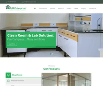 Mkenterprise.co.in(Clean Room & Lab Solution) Screenshot