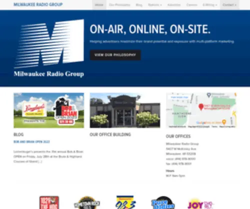 Mkeradiogrp.com(Milwaukee Radio Group) Screenshot