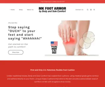 Mkfootarmor.com(MK Foot Armor) Screenshot