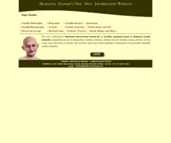 Mkgandhi-Sarvodaya.org(MAHATMA GANDHI ONE SPOT COMPLETE INFORMATION WEBSITE) Screenshot