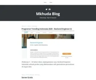 Mkhuda.com(Mkhuda Blog) Screenshot