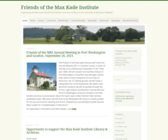 Mkifriends.org(Supporting the Max Kade Institute for German) Screenshot