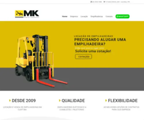 Mkmaquinas.com.br(Locação Empilhadeiras elétrica) Screenshot