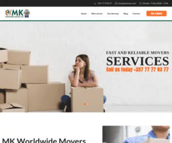 Mkmovers.com(MK Worldwide Movers LTD) Screenshot