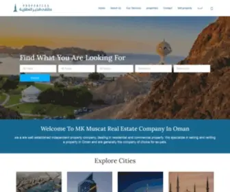 Mkmuscat.com(MK Muscat Real Estate Company in oman) Screenshot