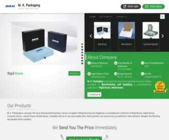 Mkpackaging.co.in(Rigid Boxes) Screenshot