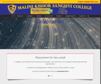 MKscollege.edu.in(MKS College) Screenshot