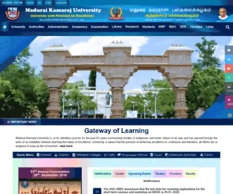 Mkuniversity.org(Official website of MADURAI KAMARAJ UNIVERSITY) Screenshot