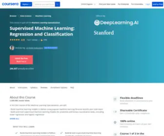 ML-Class.org(Learn Machine Learning from Stanford University. Machine learning) Screenshot