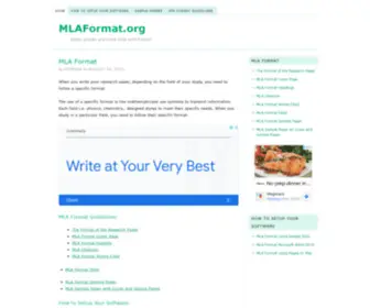 Mlaformat.org(This website) Screenshot