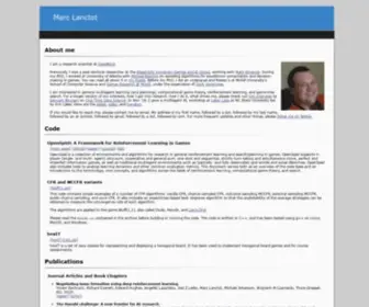 Mlanctot.info(Marc Lanctot's Web Site) Screenshot