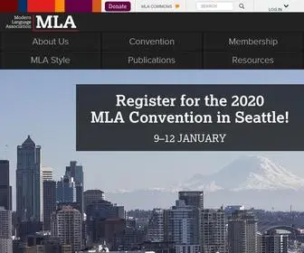 Mla.org(Modern Language Association) Screenshot