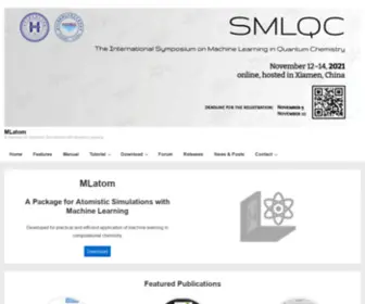 Mlatom.com(A Package for Atomistic Simulations with Machine Learning) Screenshot