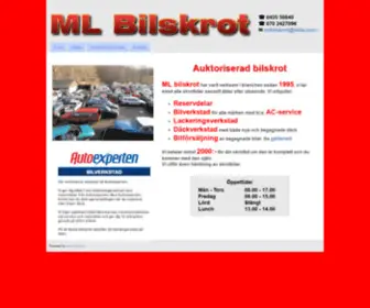 Mlbilskrot.com(ML Bilskrot och bilverkstad) Screenshot