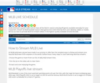 MLblivestream.org(MLB Live Stream) Screenshot
