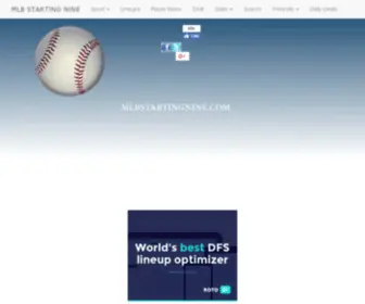 MLBstartingnine.com(MLB Daily Starting Lineups Weather And Player Updates) Screenshot
