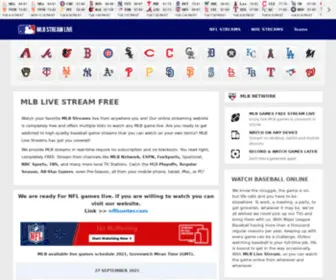 MLBStreamlive.com(MLB Streams) Screenshot