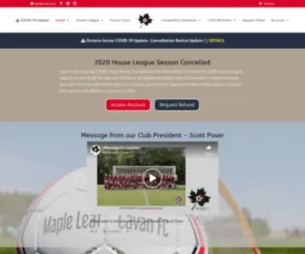 MLCFC.com(Contains current news on Maple Leaf) Screenshot