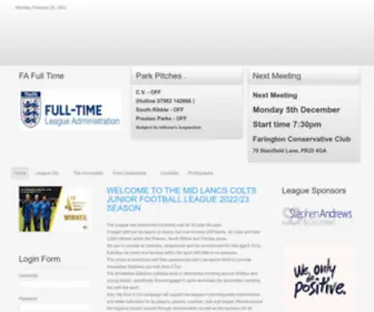 MLCJFL.co.uk(Mid Lancs Colts JFL) Screenshot