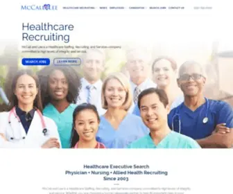 Mlee.com(Healthcare Recruiting McCall and Lee) Screenshot