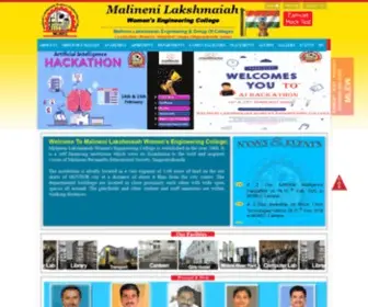 Mlewguntur.com(Malineni Lakshmaiah Women's Engineering College) Screenshot