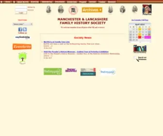 MLFHS.org.uk(Manchester and Lancashire Family History Society) Screenshot