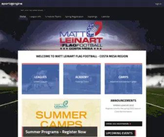 MLflagcm.com(Matt Leinart Flag Football) Screenshot