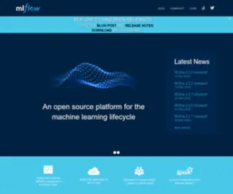 MLflow.org(A platform for the machine learning lifecycle) Screenshot