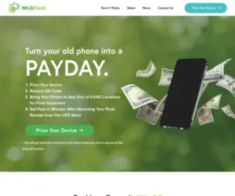 MLgcash.com(MLG Cash is partnered with The UPS Store to provide a better way to recycle old phones and devices) Screenshot