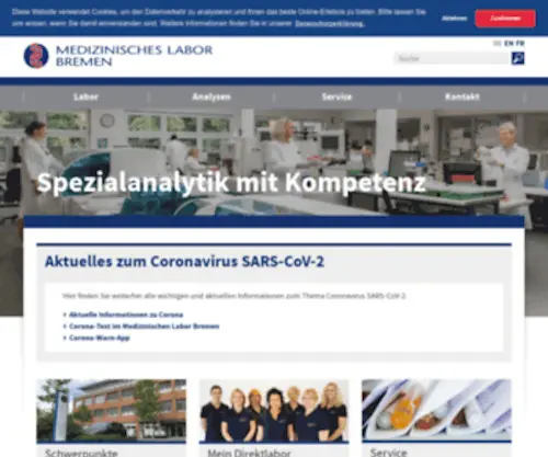 MLHB.de(Medizinisches Labor Bremen) Screenshot