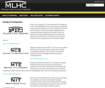 MLHC.com(Mother Lode Holding Company) Screenshot