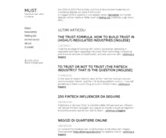 Mlist.it(Esperienze, idee, visioni) Screenshot