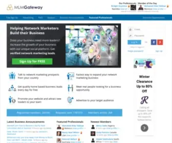 MLmgateway.com(Free Home Based Business Leads Generation) Screenshot
